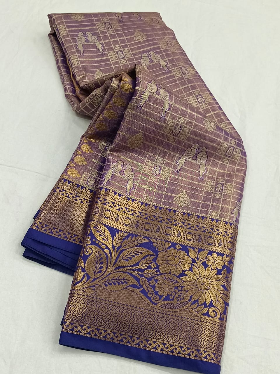 Semi Silk Saree Traditional Pattern