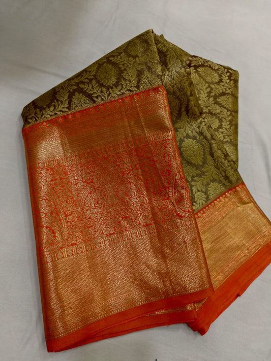 Pure Handloom Kanchipuram Saree Pure Silk