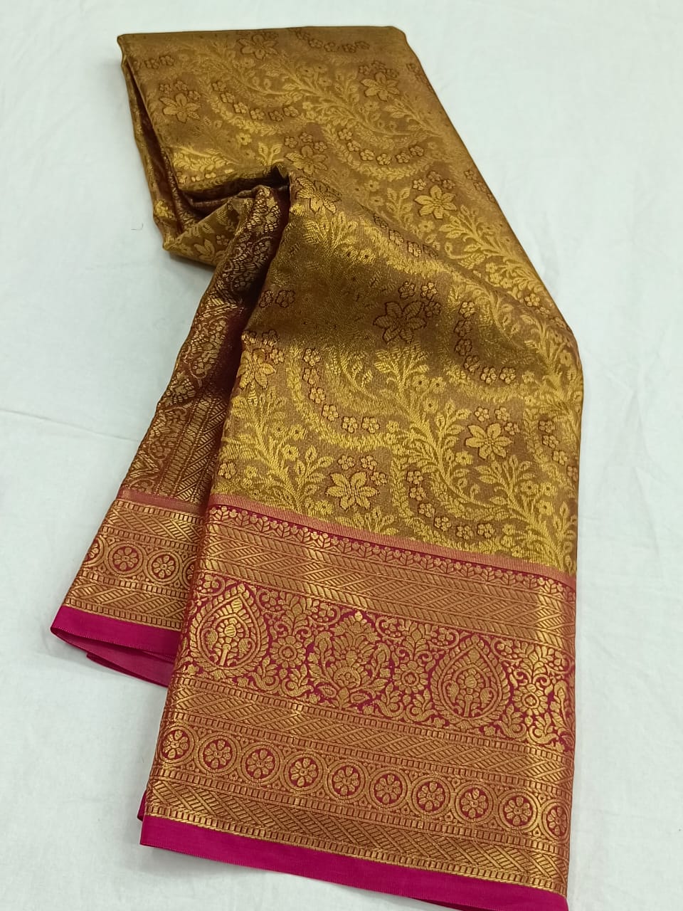 Semi Silk Saree Traditional Pattern