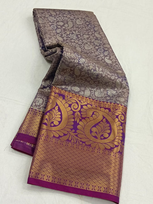 Semi Silk Saree Traditional Pattern