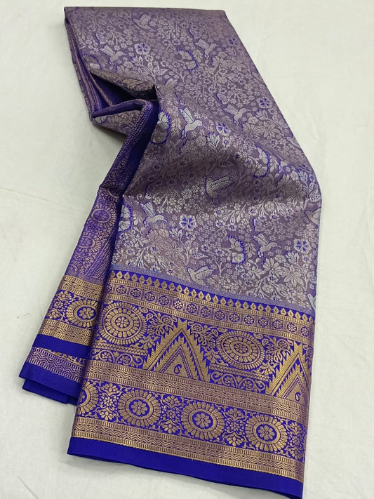 Semi Silk Saree Traditional Pattern